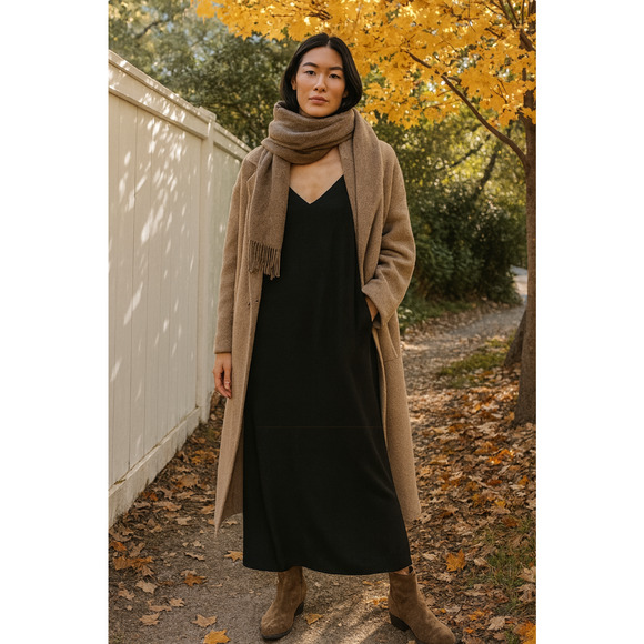 NEW! Jenni Kayne XXL Rio Slipdress $345 Maxi Dress V-neck Flowy Black 14 16 - Picture 12 of 12